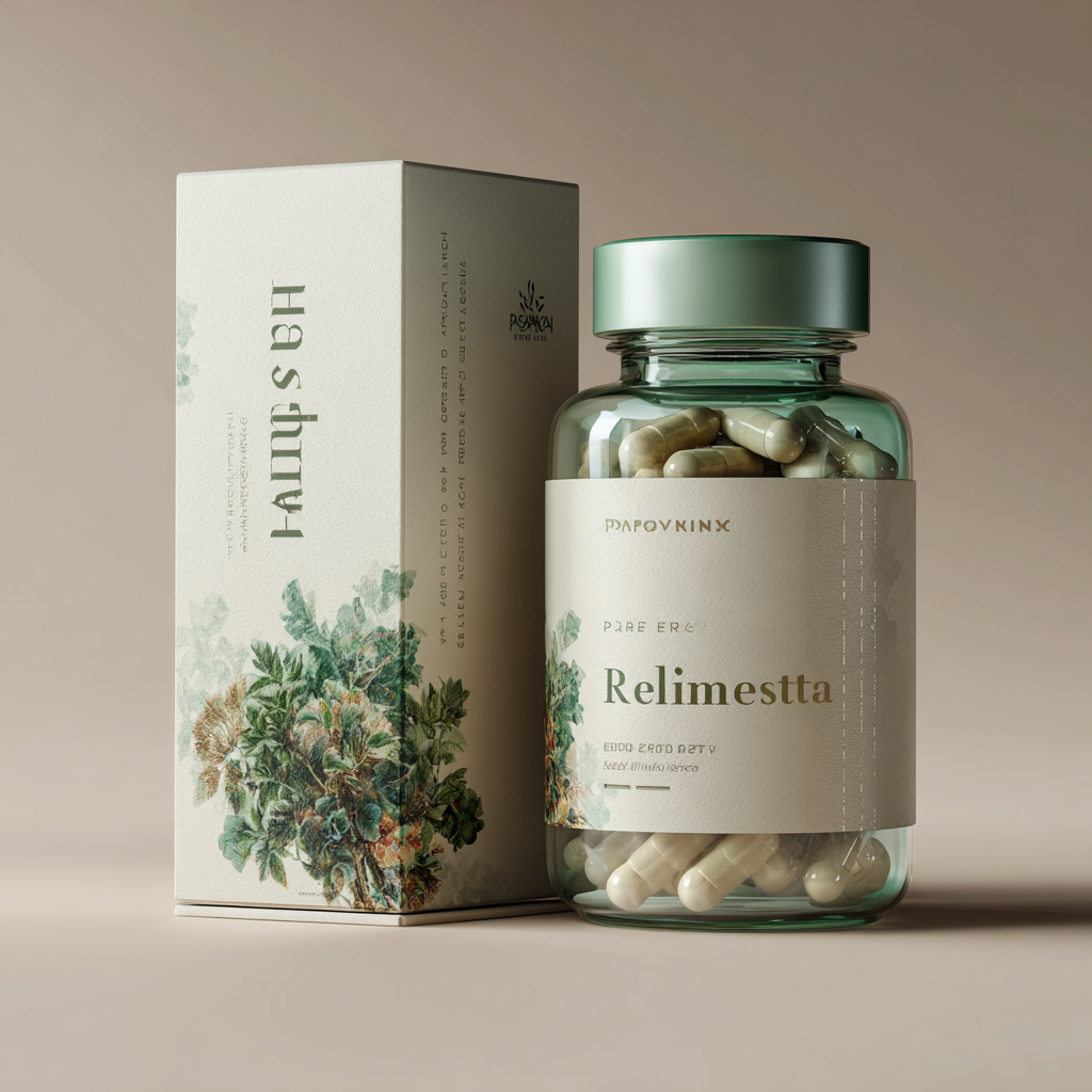 HelmiResetta kapszulák és természetes gyógynövények összeállítása, mint kamilla, fekete dió és egyéb antiparazita növények, természetes fényben fotografálva